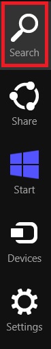 win 8 search