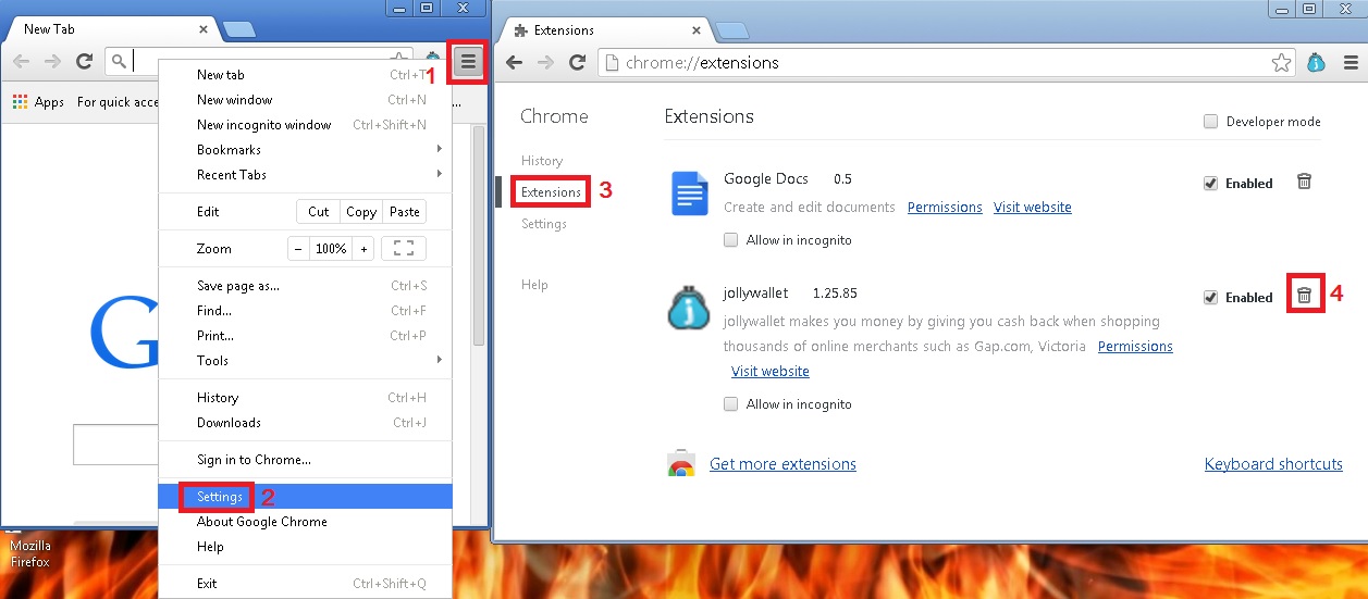 Remove JollyWallet From Chrome