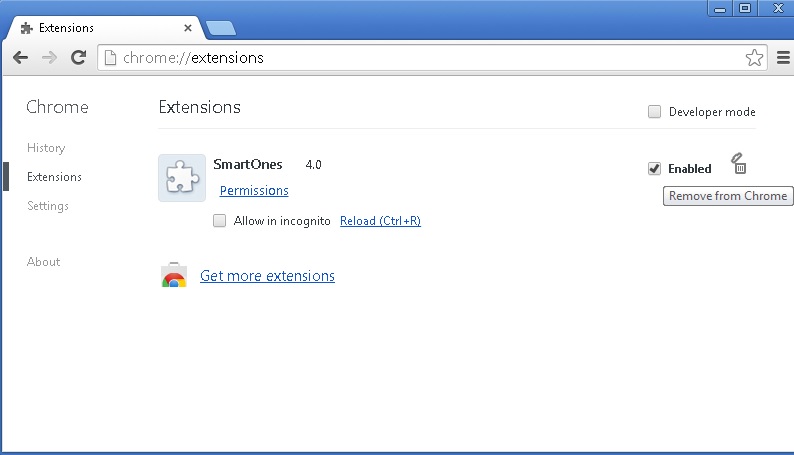 smartones chrome extension remove smart ones from chrome