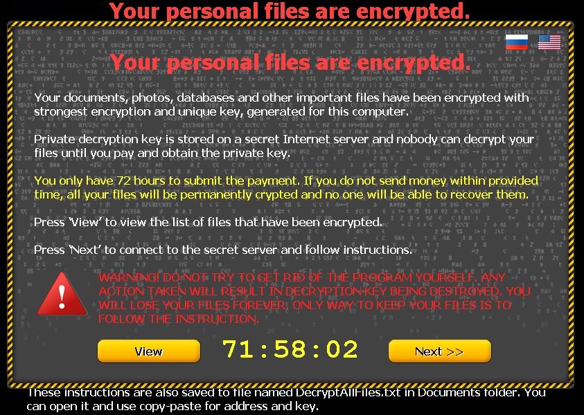 CTB Locker Critoni your personal files are encrypted