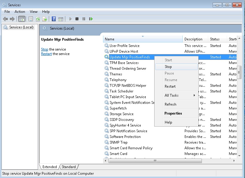positive finds update service positive finds update service
