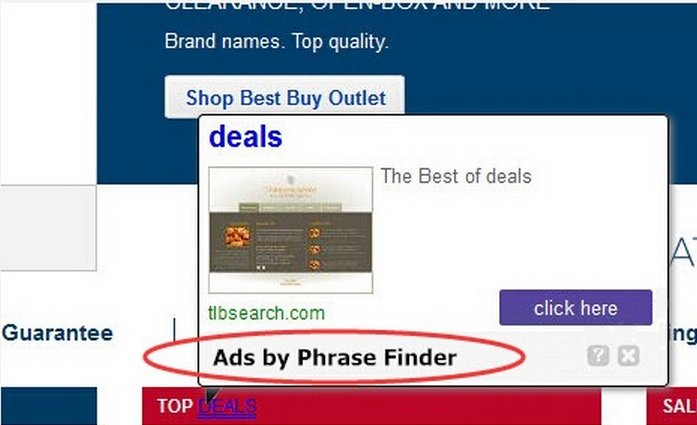 ads by phrasefinder remove phrase finder