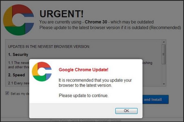 Remove Urgent Chrome Update Pop-ups