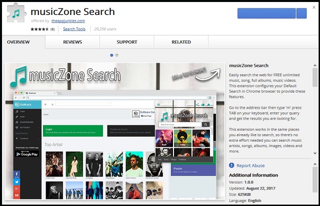 Remove musicZone Search 