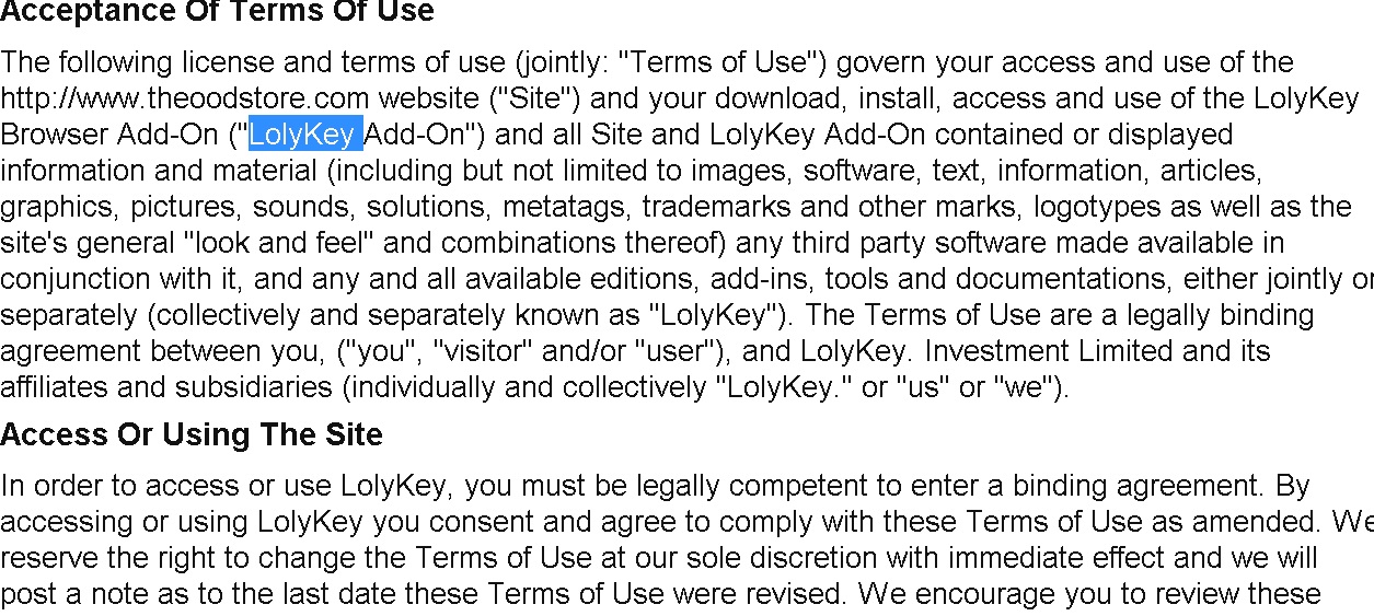remove lolykey